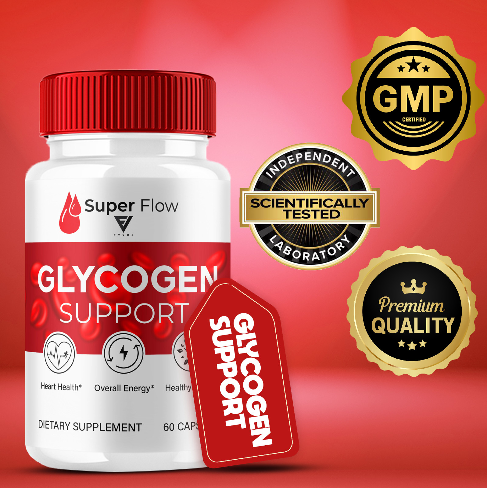 (2 Pack) Super Flow Capsules, Super Flow Glycogen Balance Formula (120 Capsules)