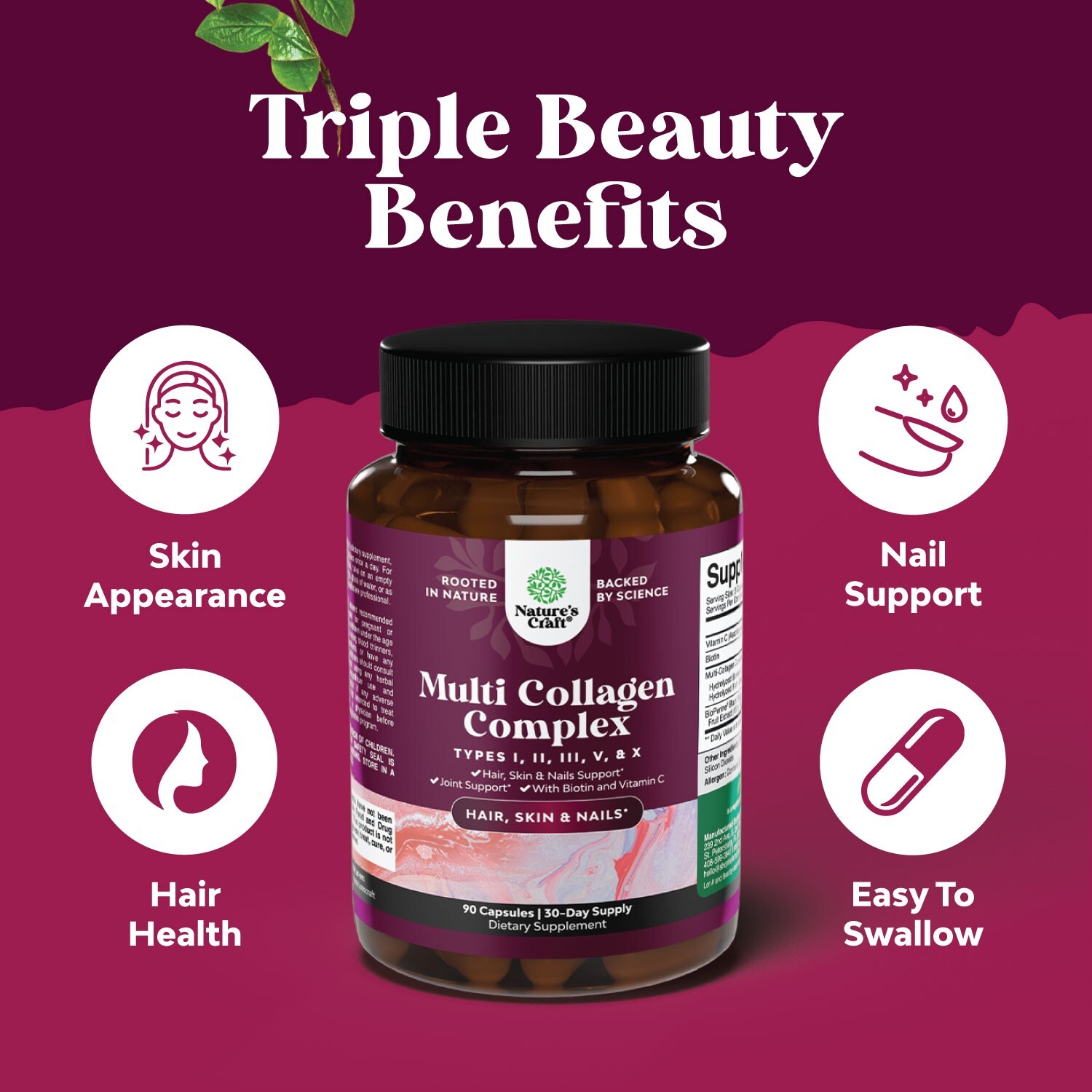 Advanced Multi Collagen Complex – Biotin and Collagen Supplement