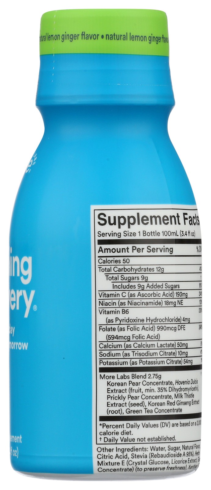 Morning Recovery Dietary Supplement By More Labs Lemon Ginger 3.4 Oz 6 Pack