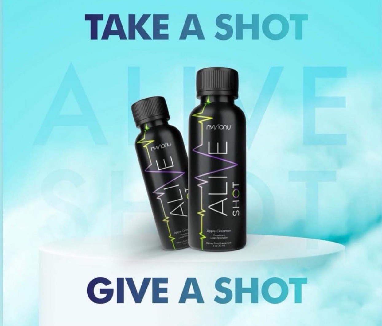 20 servings coffee Alive dietary; 3 shots of Alive Supports daily energy # 4