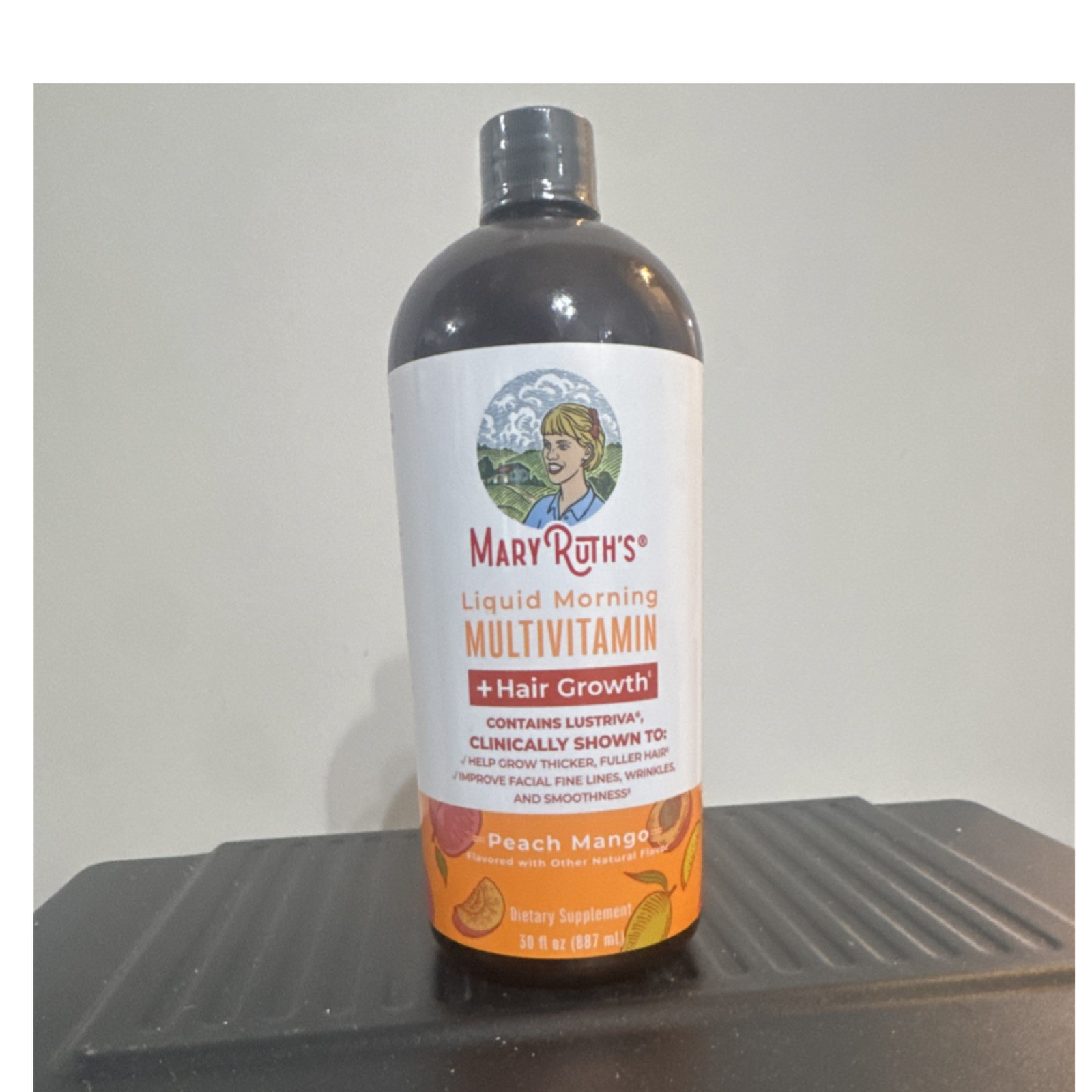 MaryRuth’s Liquid Morning Multivitamin + Hair Growth Biotin Peach Mango 30 fl oz