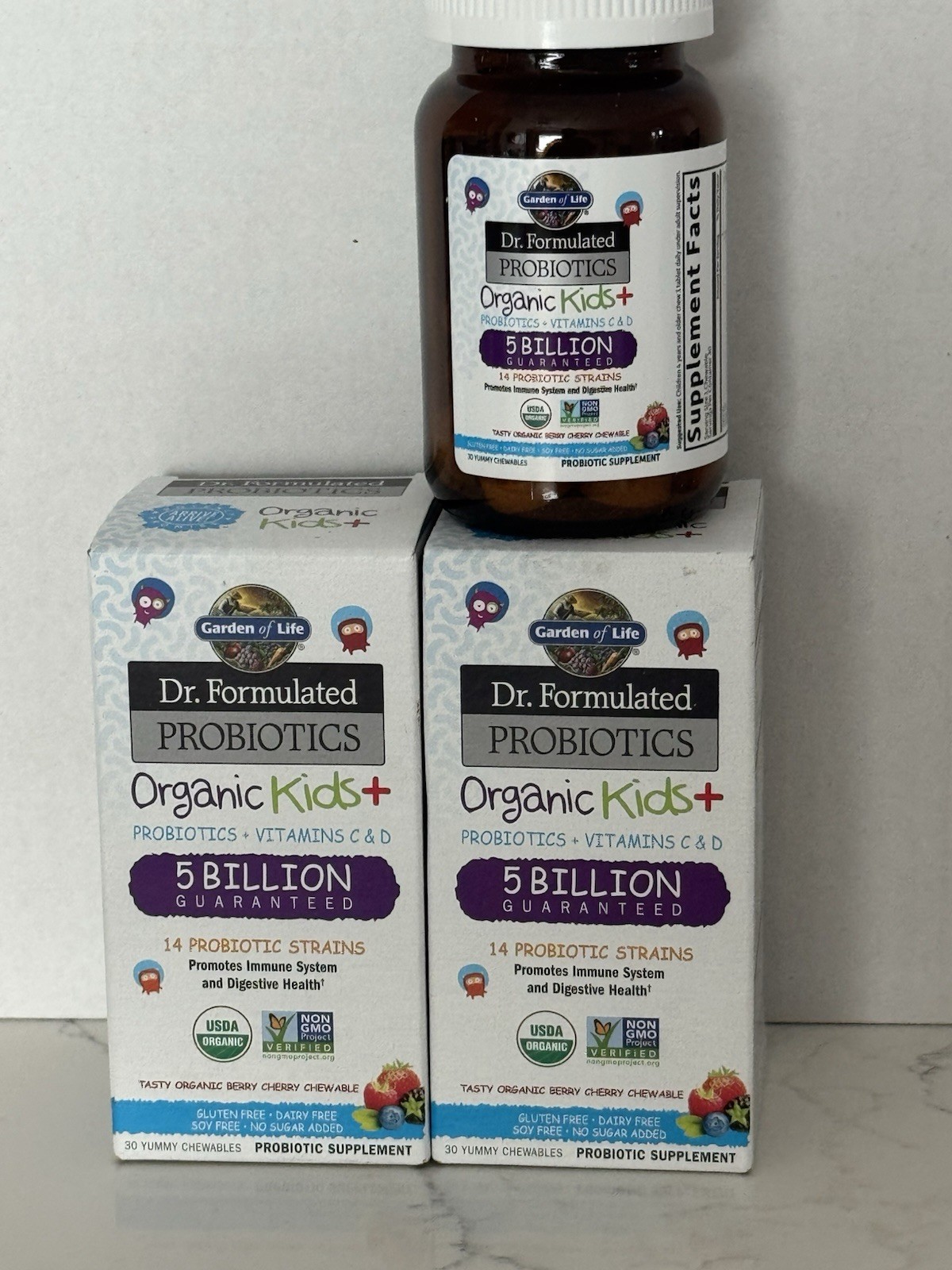 30*Garden of Life Dr. Formulated Probiotic Organic Kids+ 5 Billion CFU 14Strains