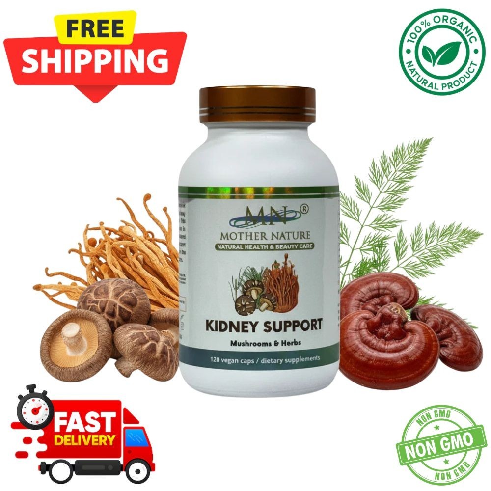 Mother Nature Kidney Support Herbal Supplements – 120 Capsules