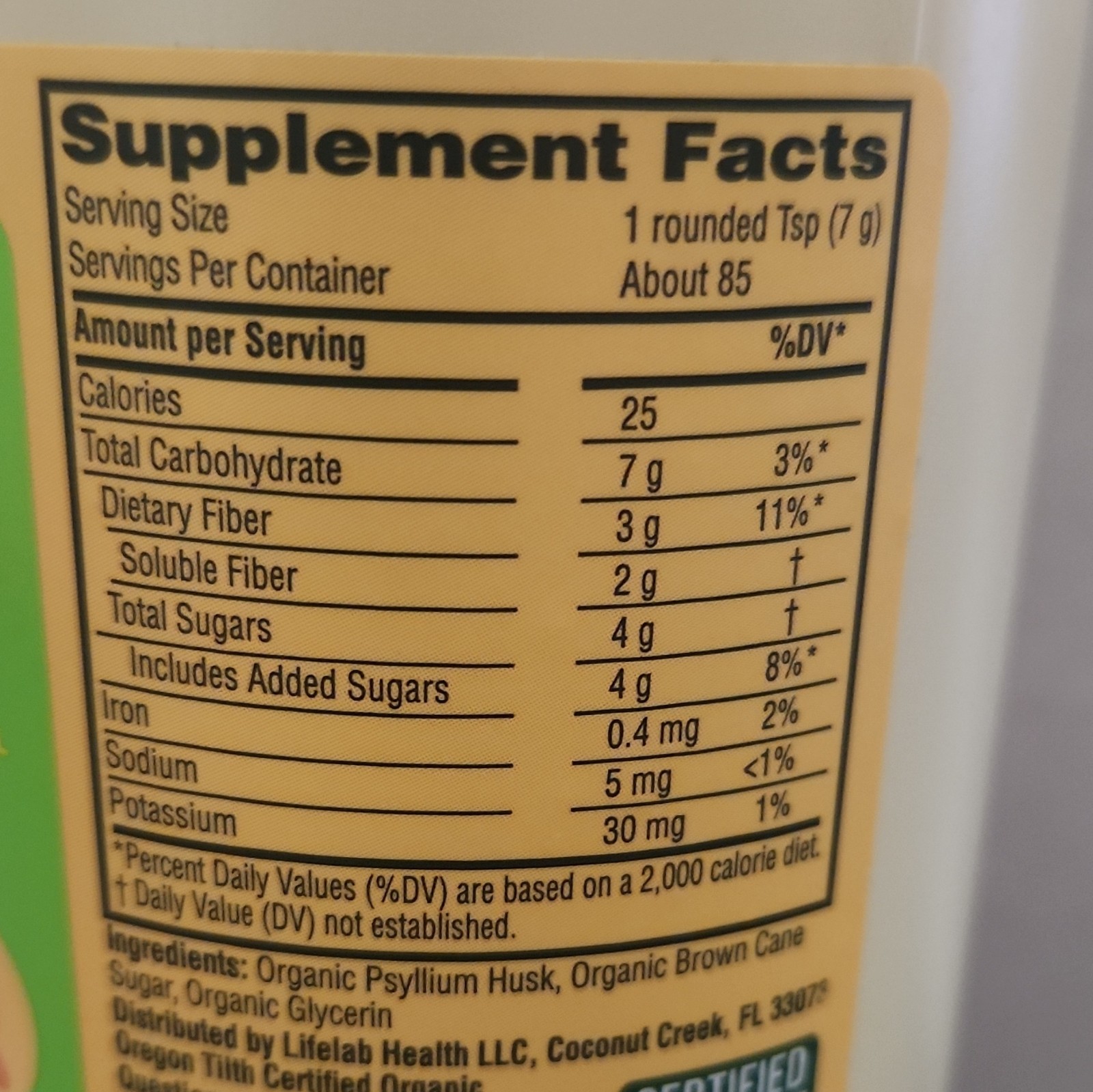 NuSyllium Organic Unflavored Psyllium Fiber Powder 20 oz 85 Doses