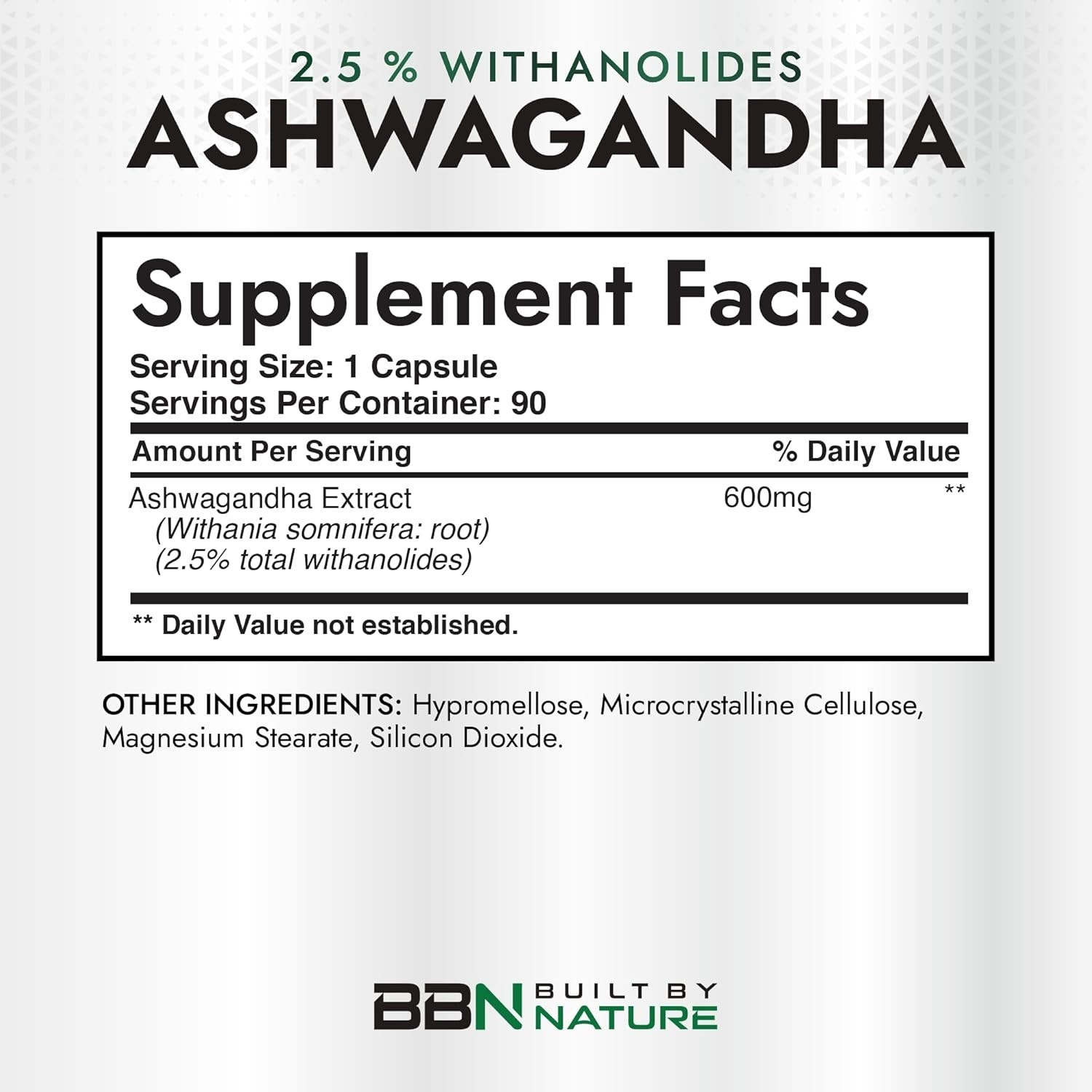 Ashwagandha Supplements Extra Strength Ashwagandha Capsules with 600mg, 90 ct