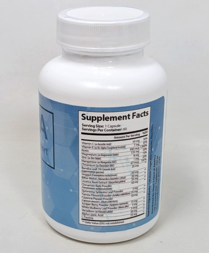 New Tikva Blood Sugar Support 60 Capsules Dietary Supplement Expires 04/2026