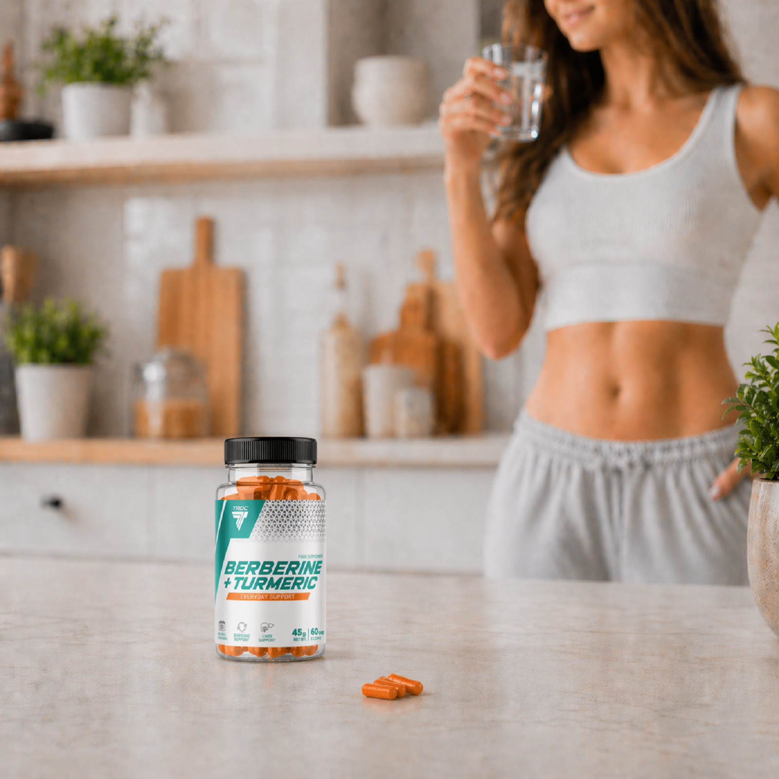 BERBERINE + TURMERIC – 60-180 caps – proper functioning of the liver, digestion