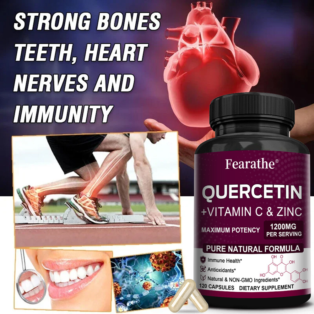 Quercetin 1200mg with Vitamin C and Zinc – Ultimate Immune Booster