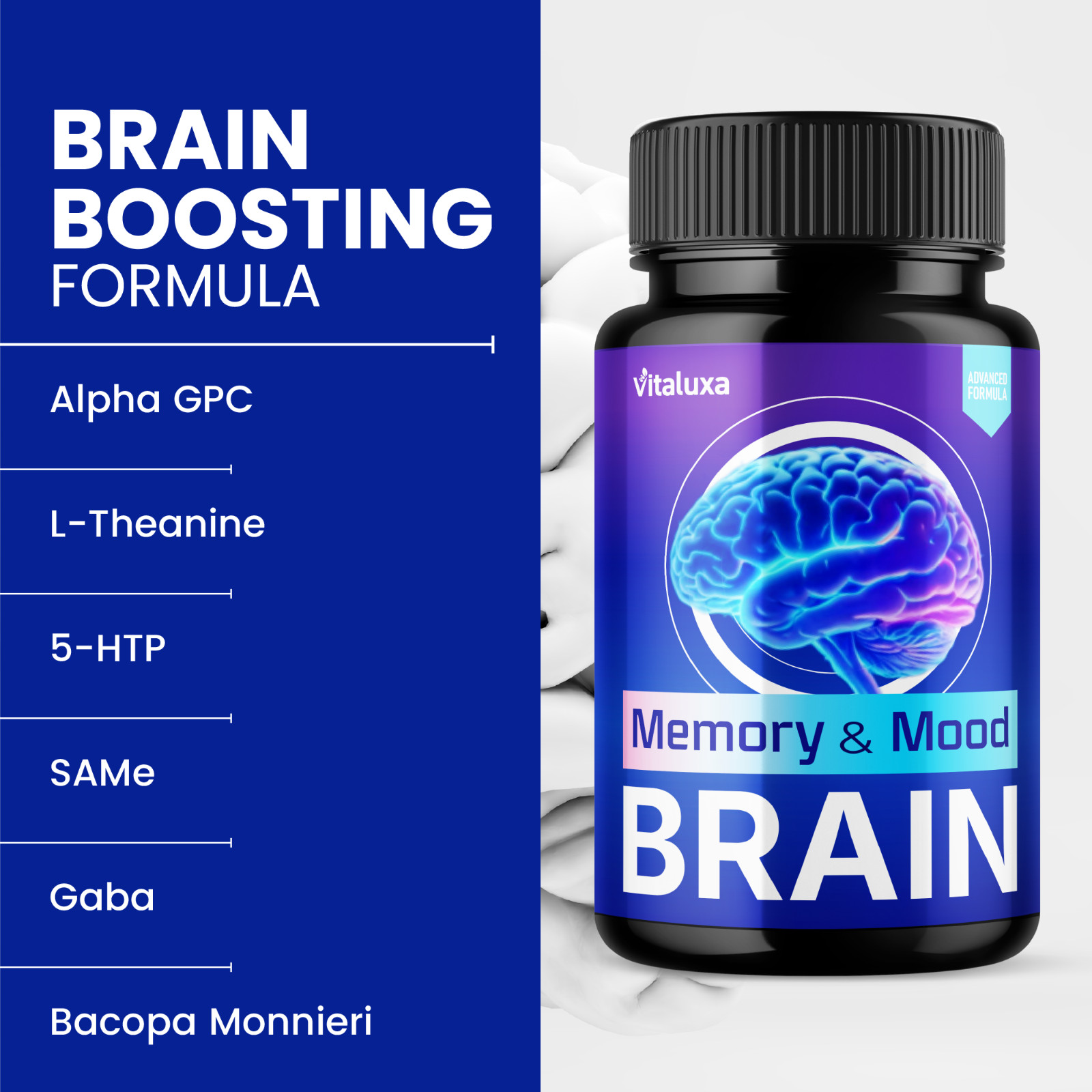 (2 Pack) Memory and Mood Brain, Double Clean Neuropatia Formula (120 Capsules)