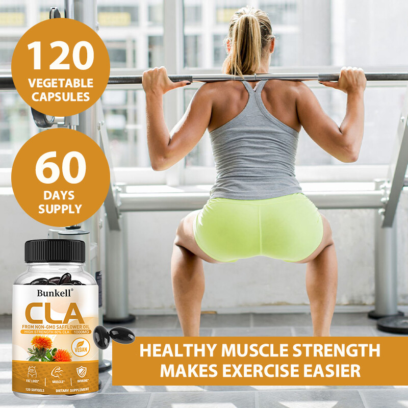 CLA 1000mg Max Potency CLA Safflower Oil Weight Supplement Immune Muscle Support