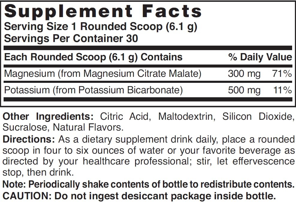Nature’s Blend Magnesium Fizz Plus Lemon Lime Flavor 6.4Oz Gluten Free Powder