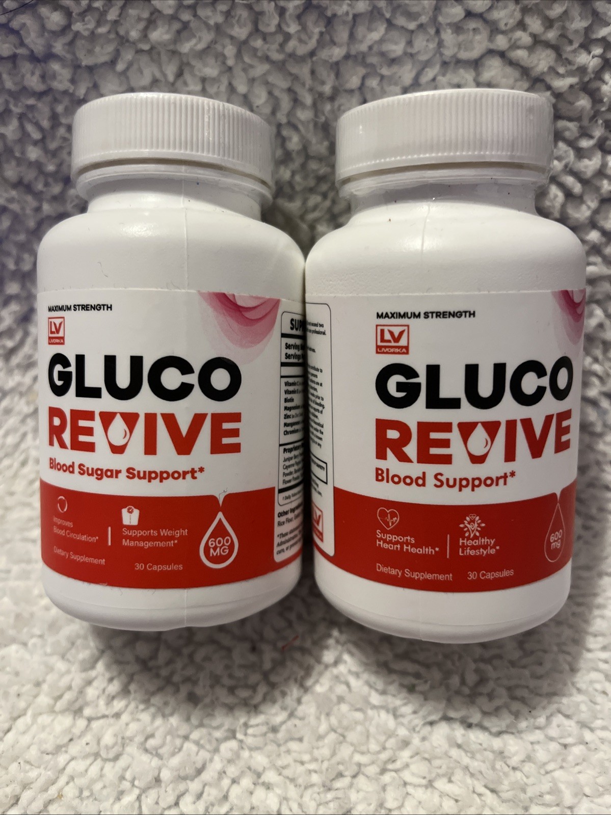 Lot of 2 Gluco Revive Blood Sugar Support – 60 ct each – 02/27