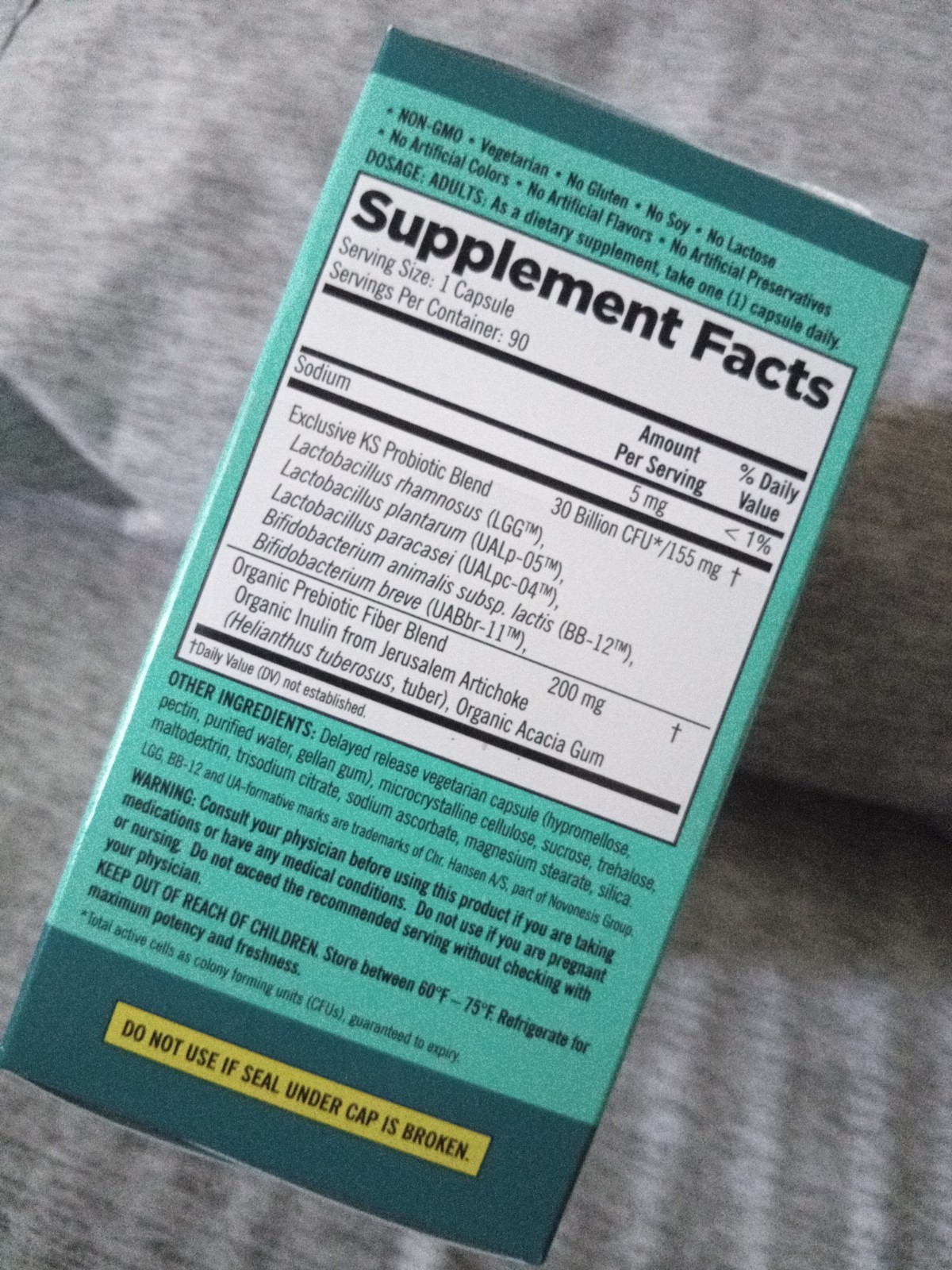 KIRKLAND SIGNATURE / DAILY PROBIOTIC 30 BILLION /90 Capsules