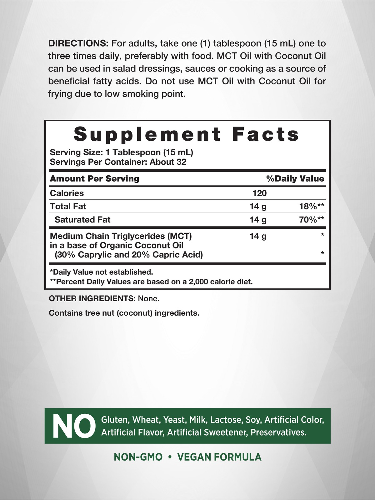 MCT Oil Liquid 16 Fl Oz with Coconut Oil | Keto, Unflavored | by Nature’s Truth