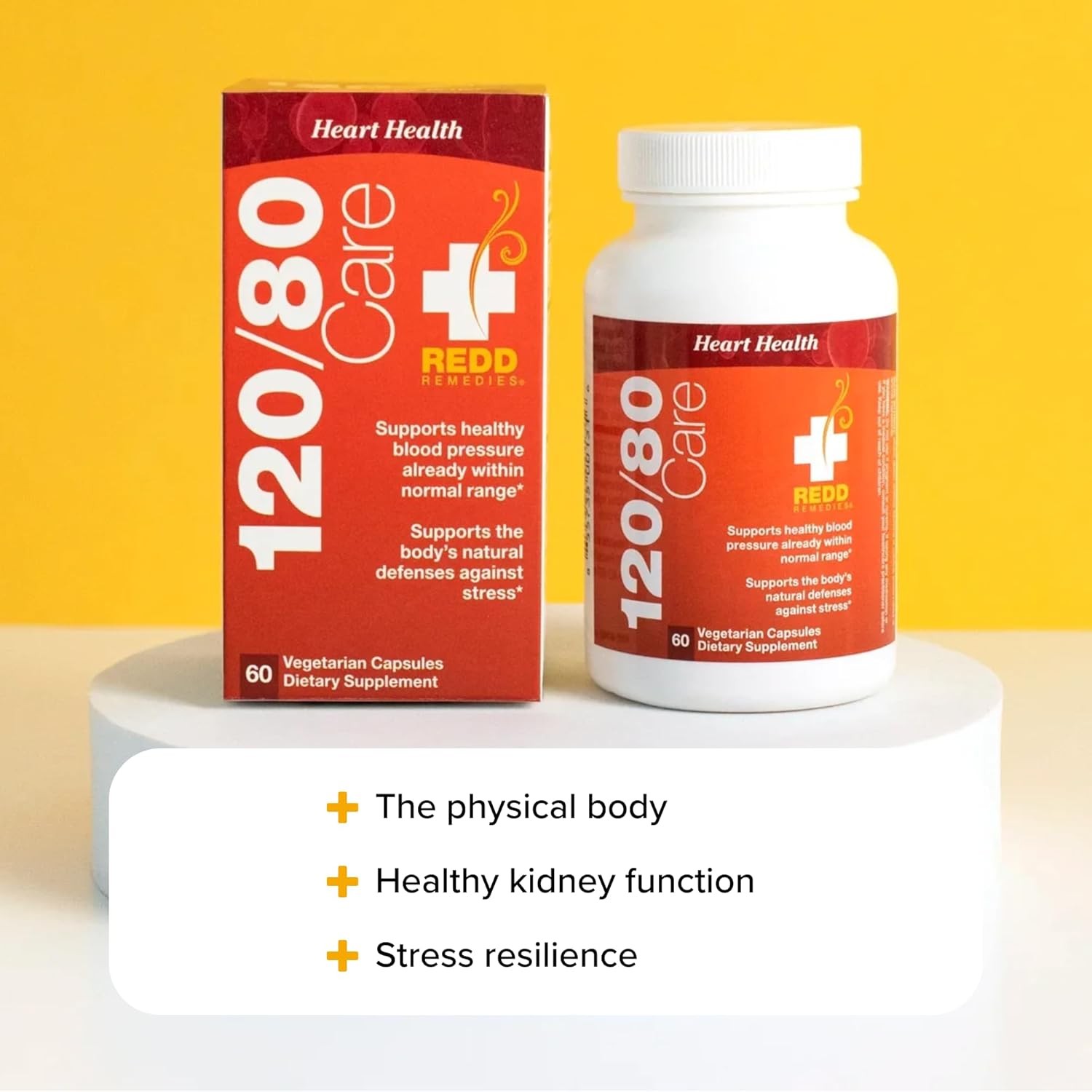 Redd Remedies, 120/80 Care, Heart Health and Natural Blood Pressure Support,…