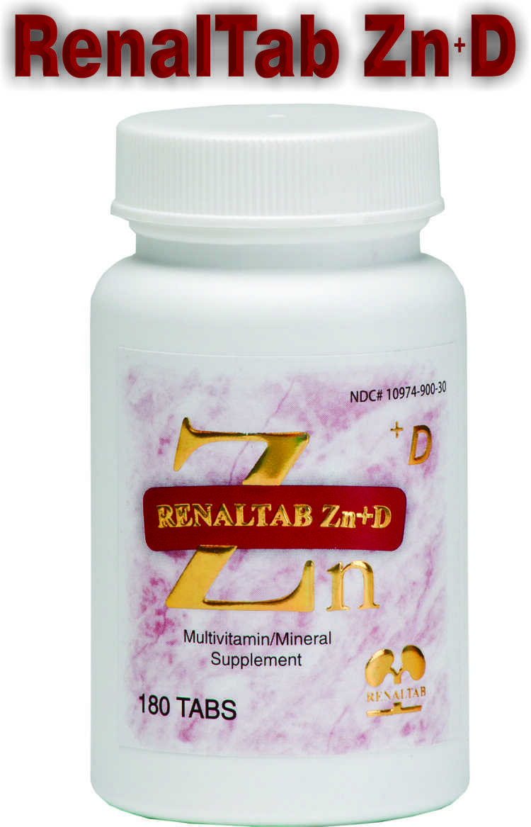 RENALTAB Zn + D 6 MONTHS SUPPLY, VITAMIN D MAINTENANCE WITH ZINC