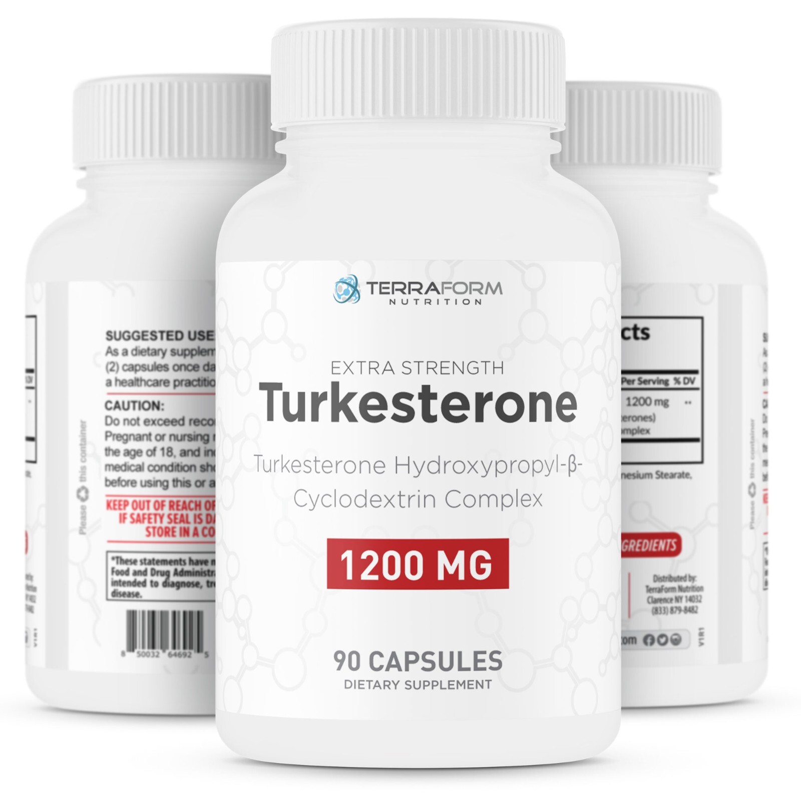 Max Turkesterone 1200mg, Enhanced with Hydroxypropyl-Beta-Cyclodextrin – 90 Caps