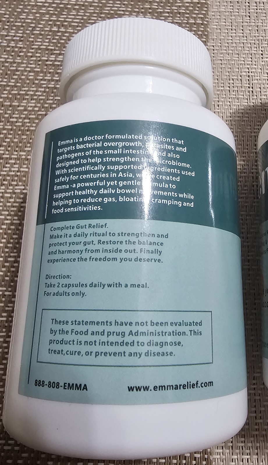 Emma Gut Health Supplement 3-pack 60 Capsules New Sealed