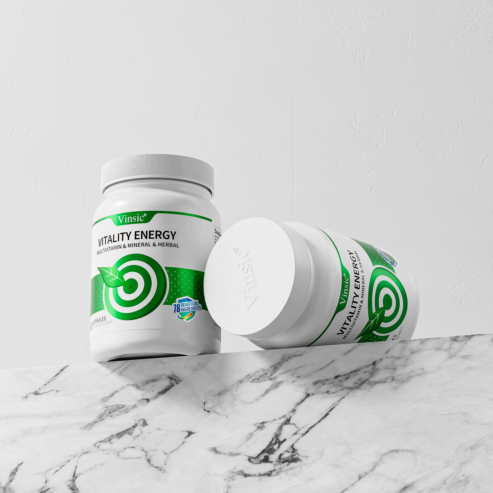 Vinsic Vitality Complex: 60 Capsules with Reishi, Vitamins for Wellness
