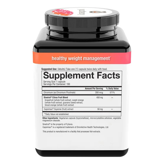 Youtheory Daily Fat Burner 130 Vegetarian Capsules Chromium Citrus Blend EXP8/27