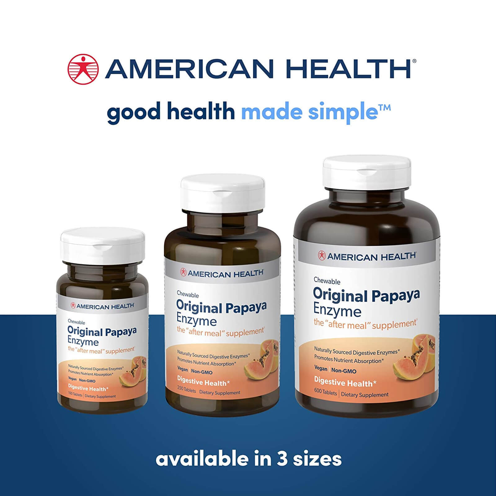 American Health Papaya Enzyme with Chlorophyll Chewable 600 Tablet