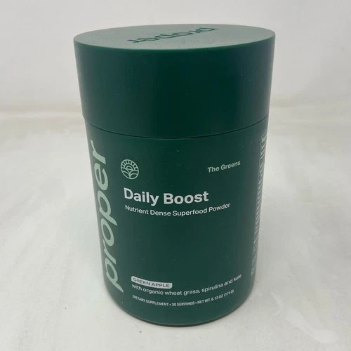 Proper Daily Boost Greens Powder Green Apple 30 Servings 6.13oz EX 11/2026