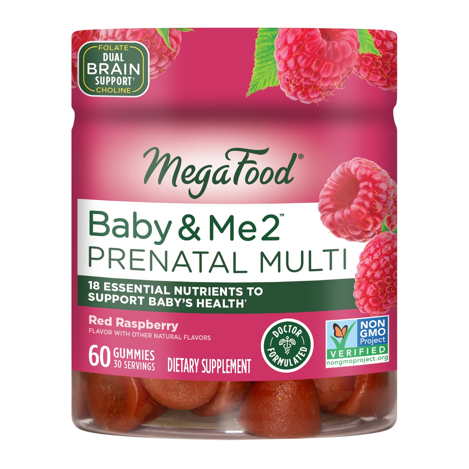 Baby & Me 2 Prenatal Multi Gummies, Red Raspberry 60 Gummy