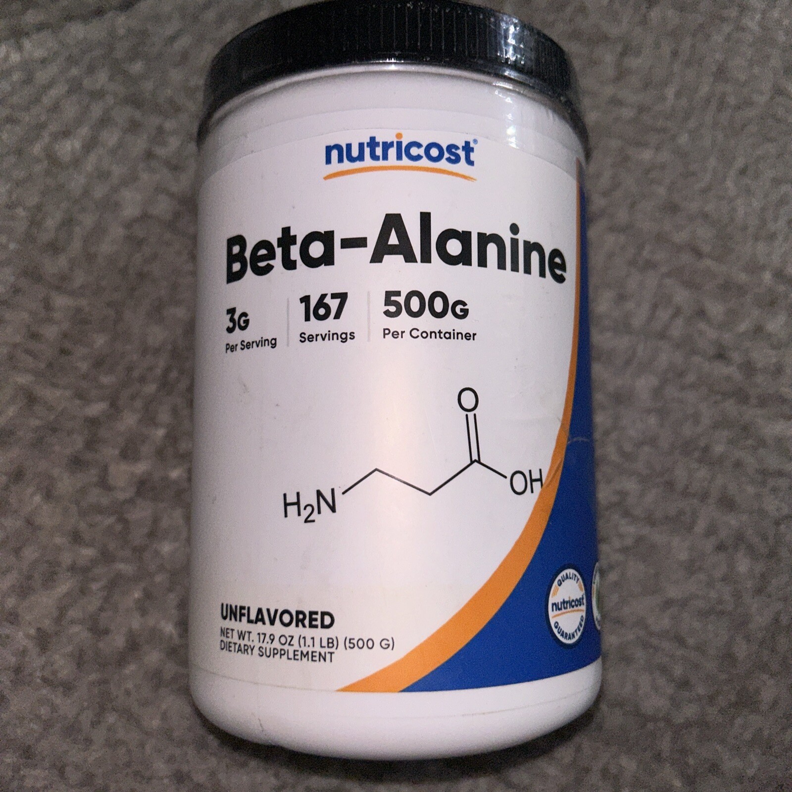 Nutricost Beta Alanine Powder 500 Grams – Pure Beta-Alanine