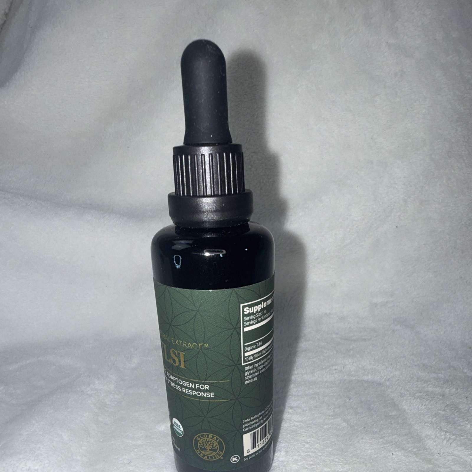 Global Healing Center Tulsi Herbal Extract Stress Support Liquid Drops 2 fl oz