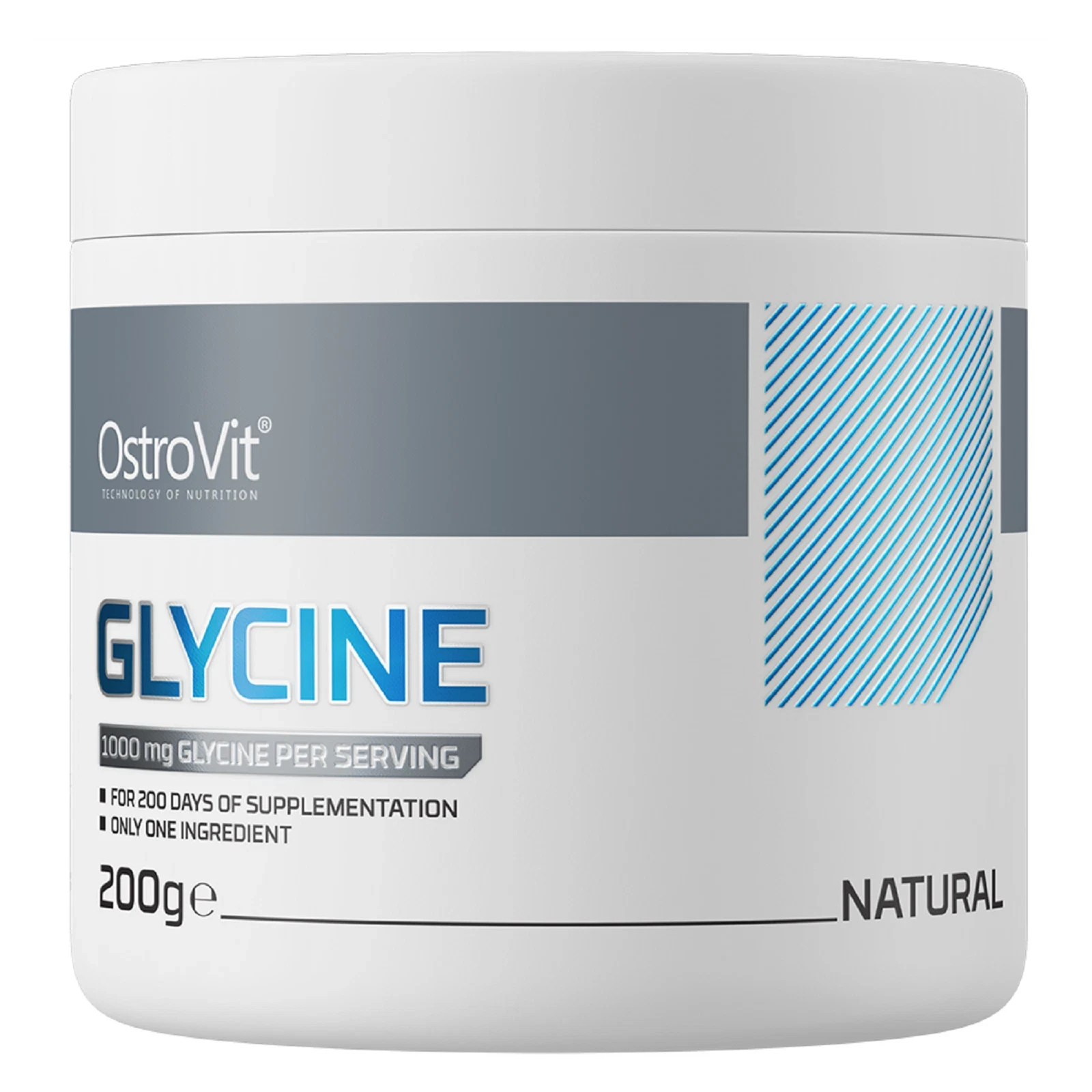 OSTROVIT GLYCINE 200g PURE POWDER DAILY AMINO ACID SUPPORT FOR RECOVERY & SLEEP