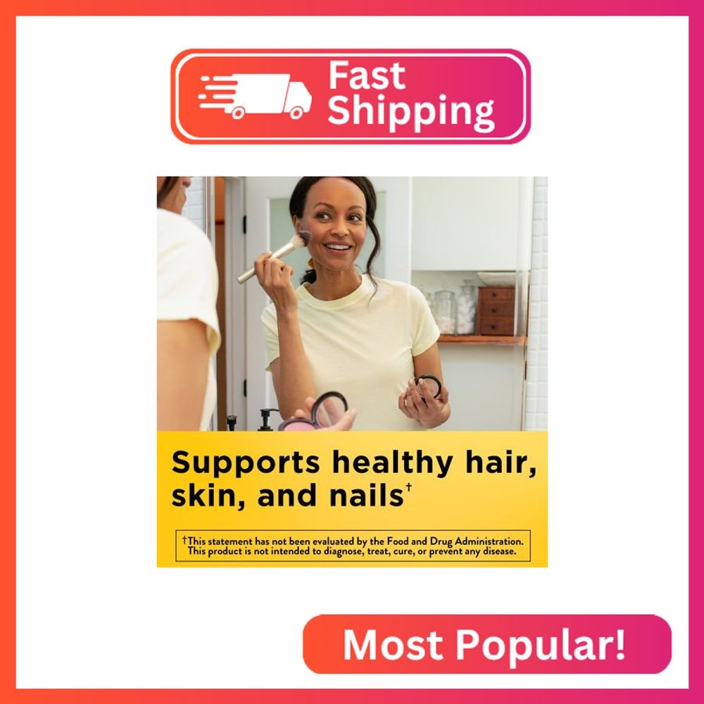 Nature Made Hair Skin and Nails with Biotin 2500 mcg, Dietary Supplement For Hea
