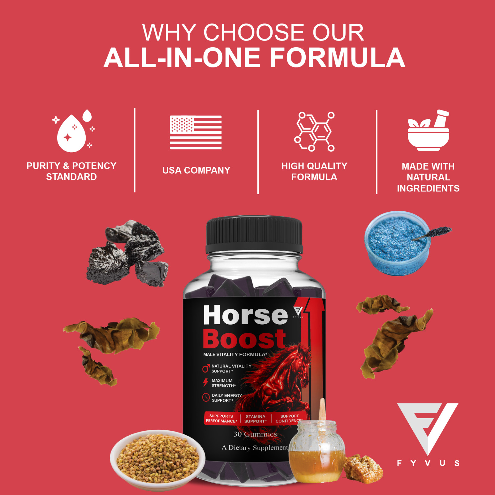 (5 Pack) Horse Boost Gummies, HorseBoost Male Performance (150 Gummies)