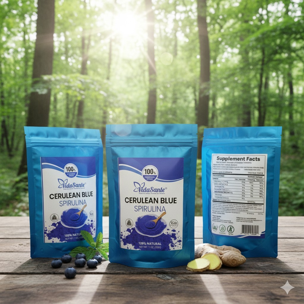 Organic Blue Spirulina Superfood | Antioxidant-Rich Phycocyanin|Vegan – 1 Pouch