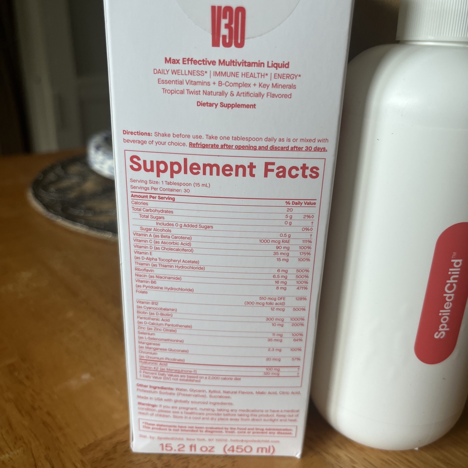 SpoiledChild V30 Liquid multivitamins 15.2 fl oz 450 ml