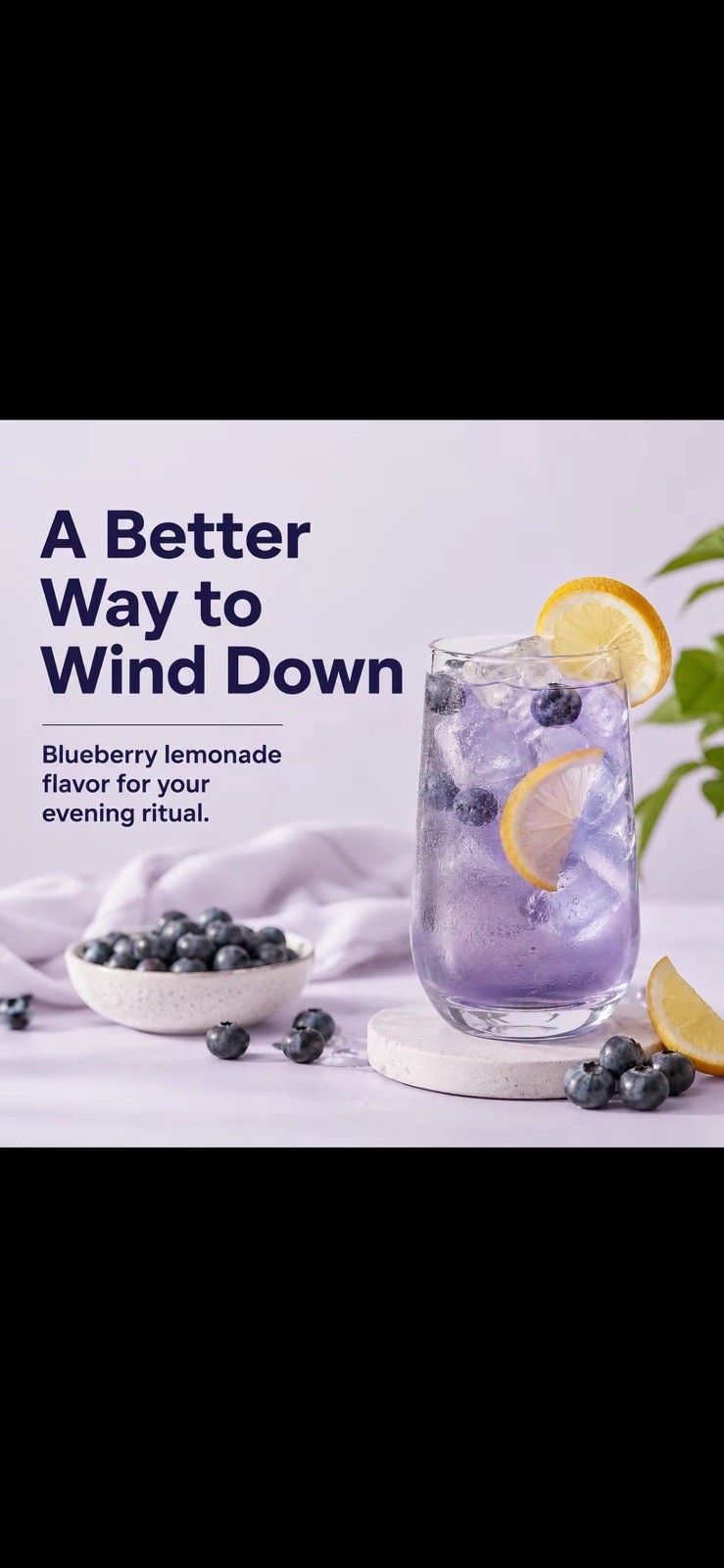 SYHW Night Calm Magnesium Drink Mix Blueberry Lemonade Melatonin-Free Vegan 140g