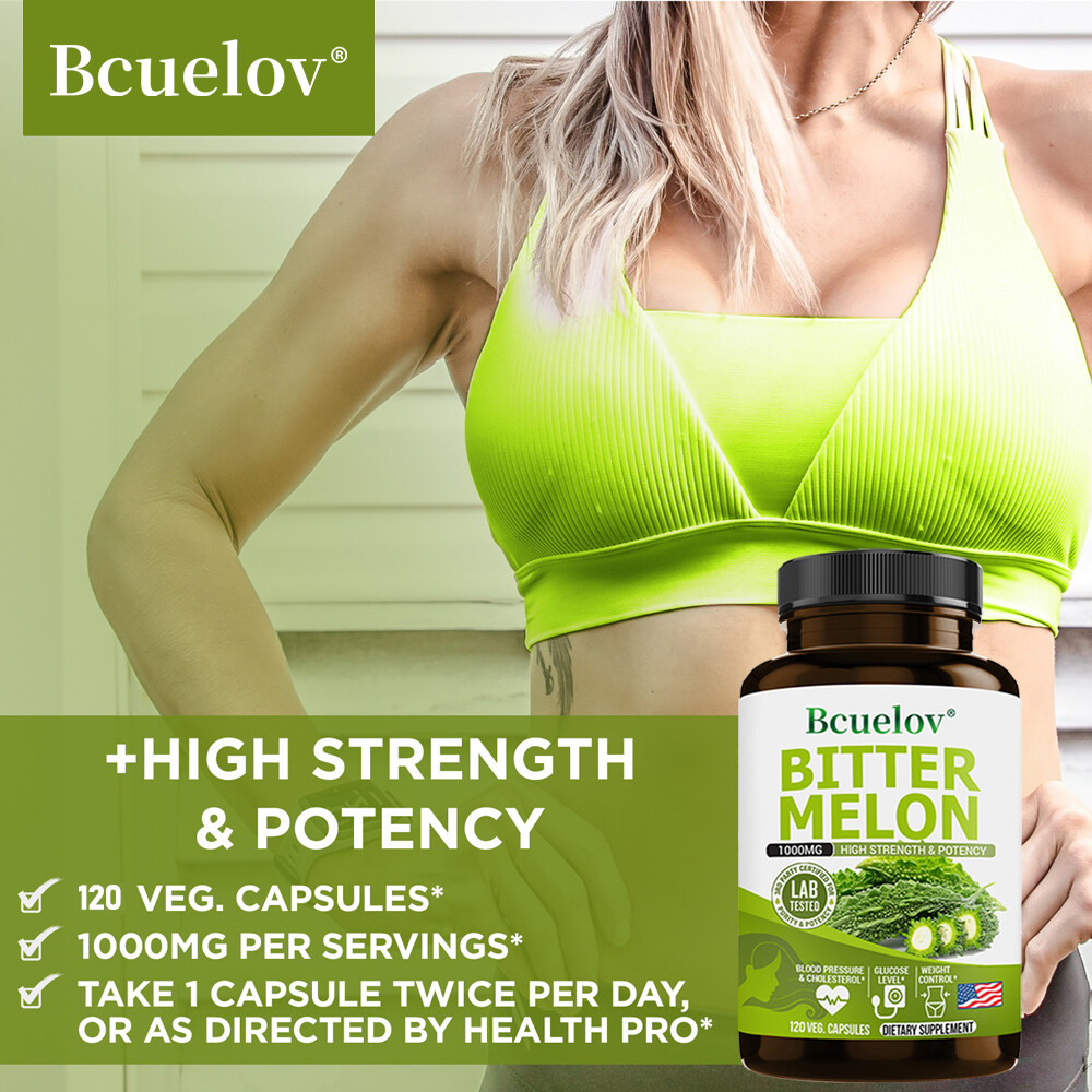Bitter Melon Extract 1000mg – Healthy Blood Pressure Cholesterol Weight Loss