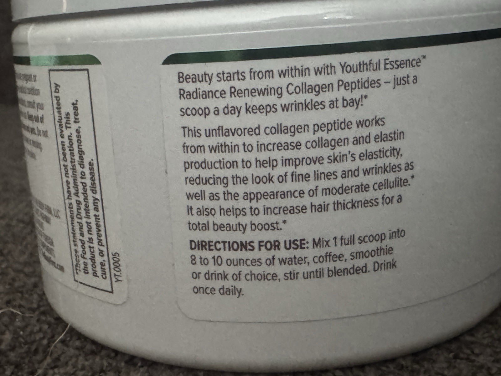 Body Firm Collagen Peptides Powder Unflavored Skin Hair Nails 2.95 oz