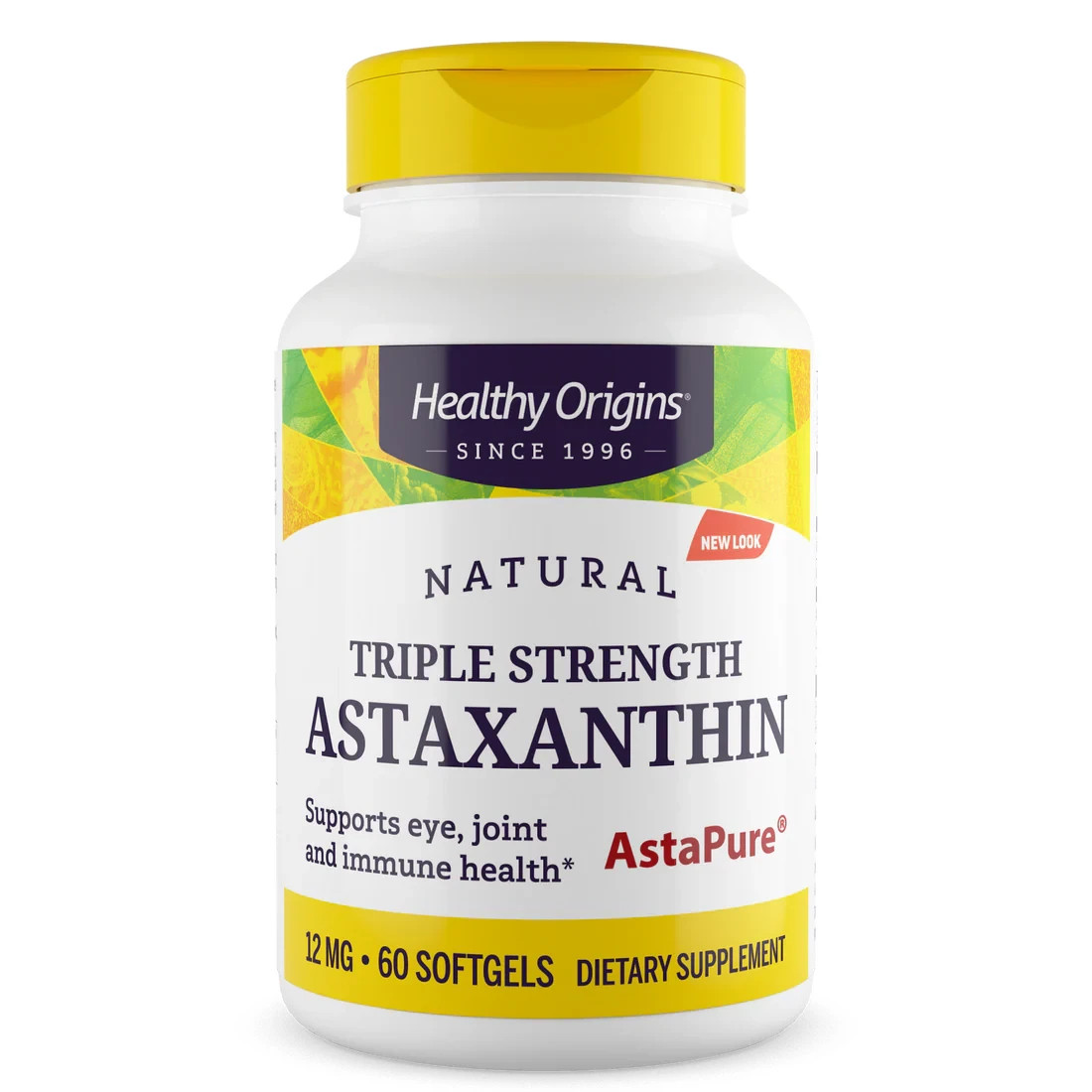 Healthy Origins Natural Triple Strength Astaxanthin 12 mg | 60 Softgels