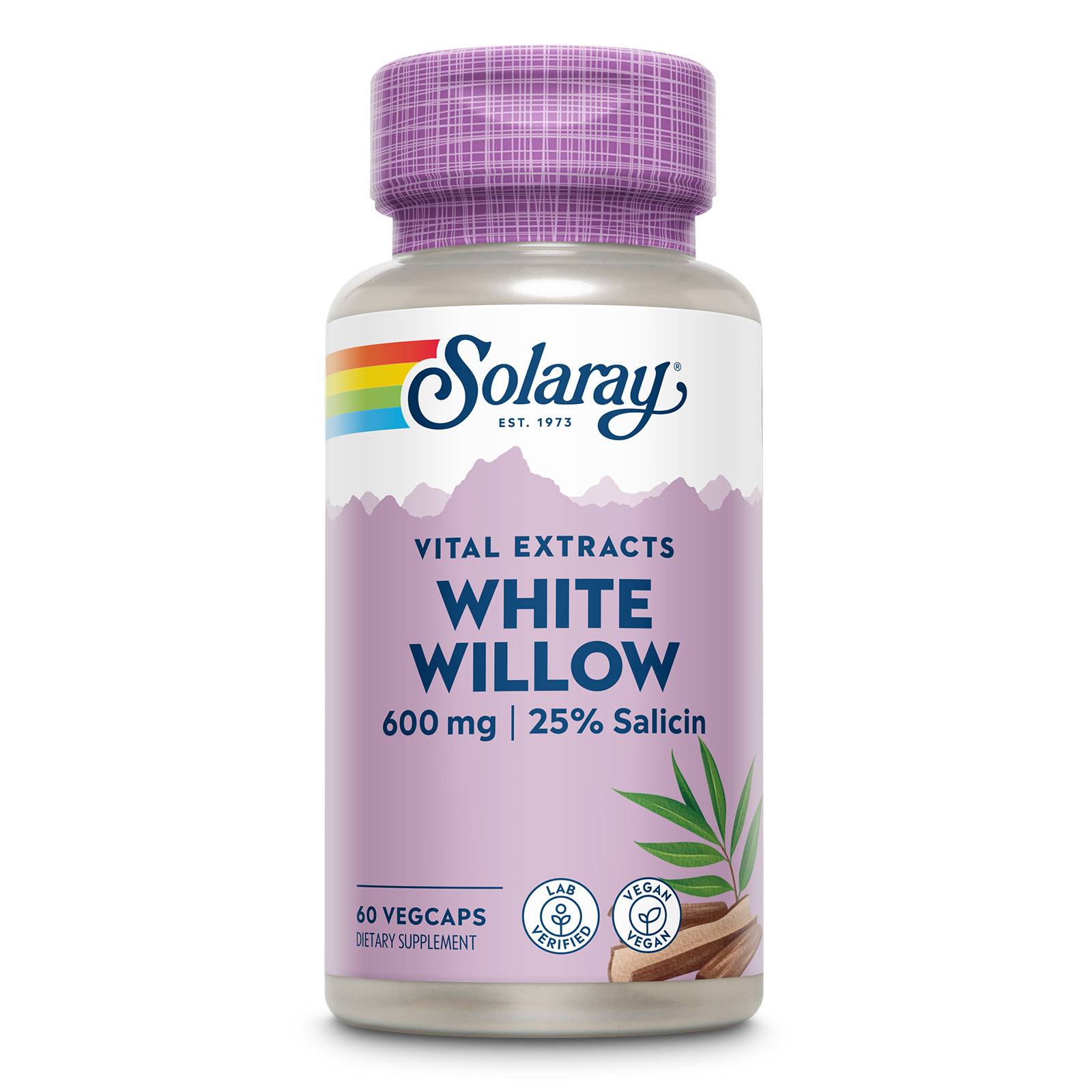 Solaray Guaranteed Potency White Willow Bark Extract, Veg Cap (Btl-Plastic)