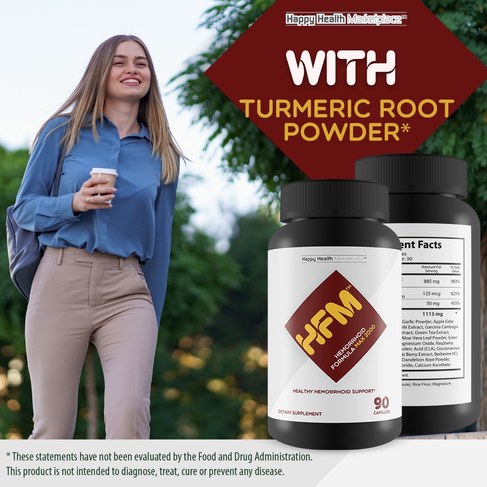 HFM Hemorrhoid Formula Max 2000 – Natural Hemorrhoid Support Supplement
