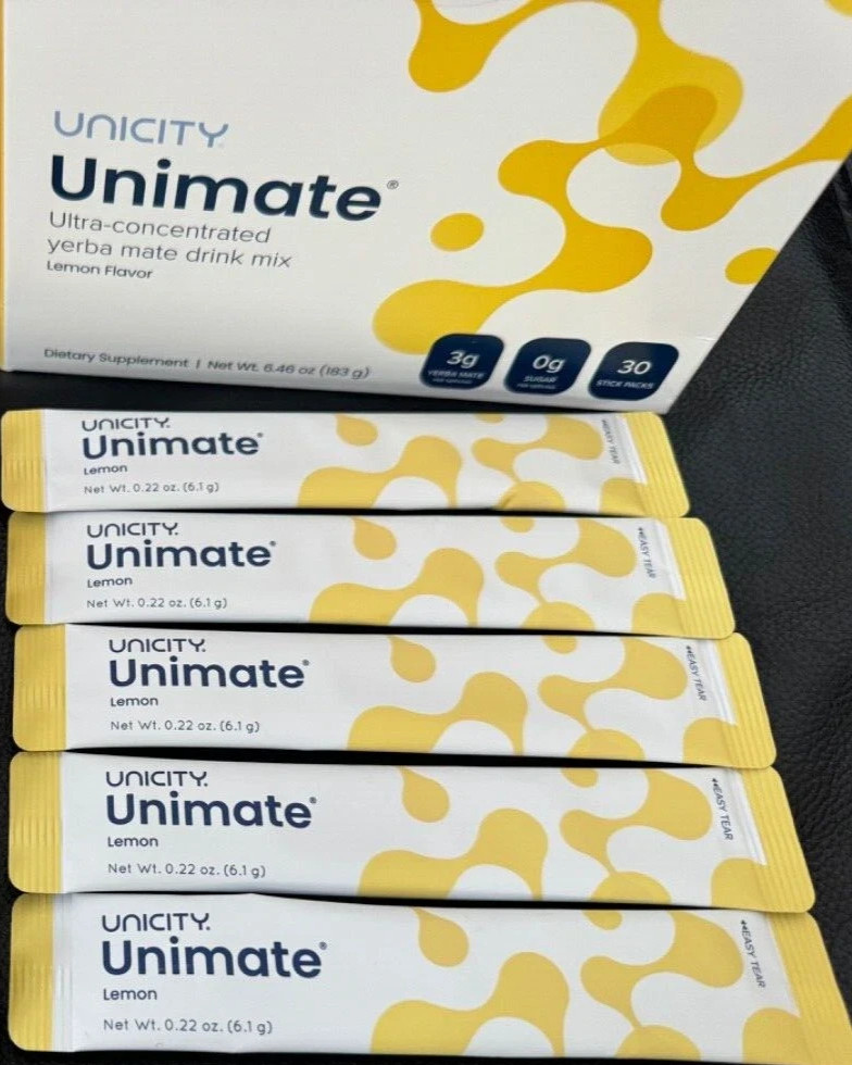 Unicity Unimate Lemon Flavor Packs – 30 Counts – Exp 08/2028 Free Shipping