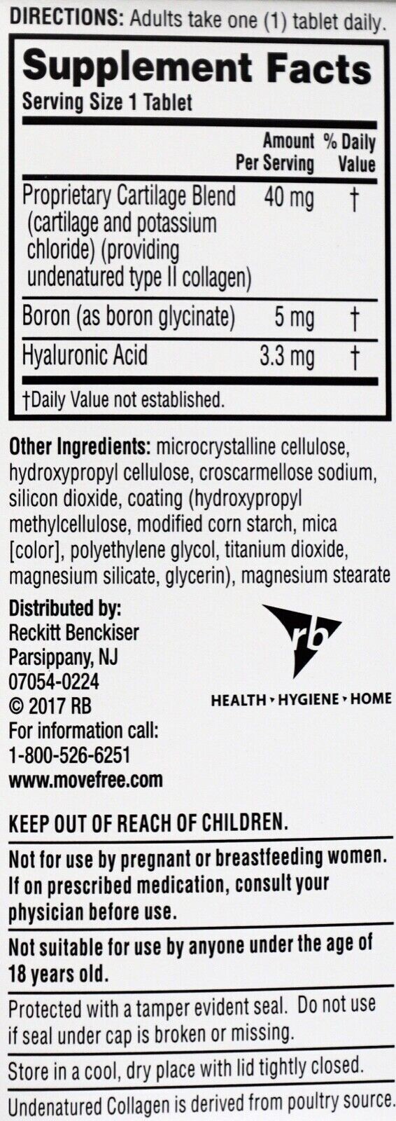 Schiff Move-Free Joint Health ULTRA Triple-Action Type II Collagen Coated Tablet