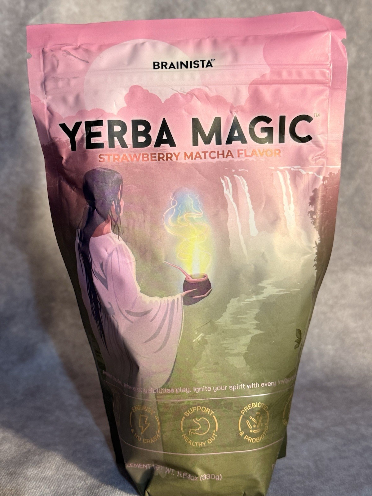 Brainista Yerba Magic Strawberry Matcha Powder 11.64 oz