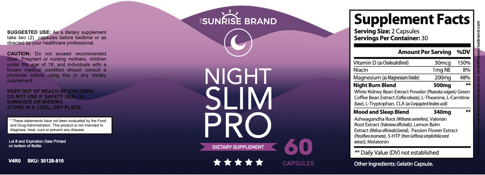 Night Slim Pro Improve Sleep Metabolism Lose Weight 10 Pack – 600 Capsules