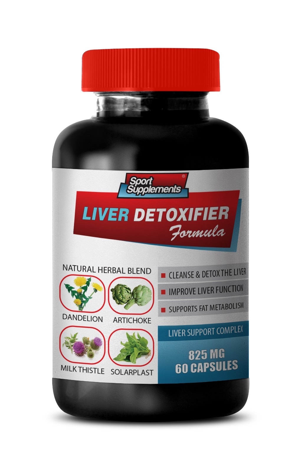 milk thistle seed extract, LIVER DETOXIFIER FORMULA 825 natural herbal blend 1B