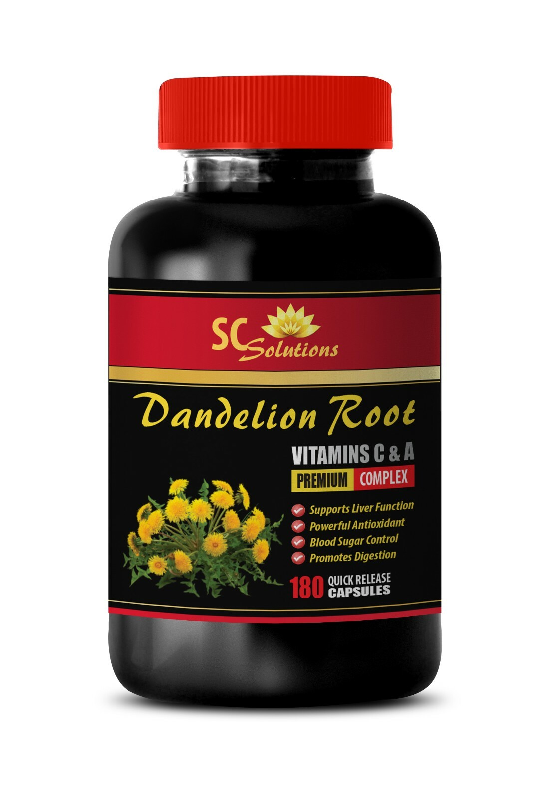 digestion health – DANDELION ROOT 520MG – dandelion extract capsules 1B