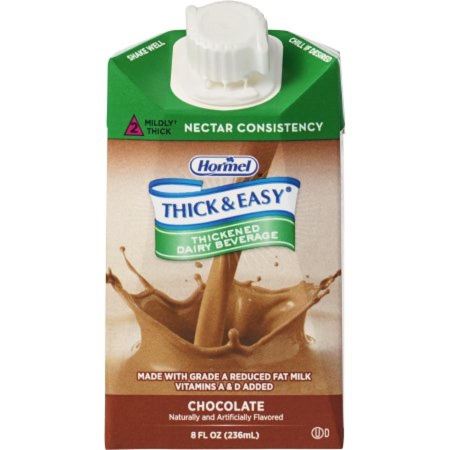 Hormel Thick/Easy Thickened Dairy Beverage Chocolate Nectar Const. 8oz Carton 27