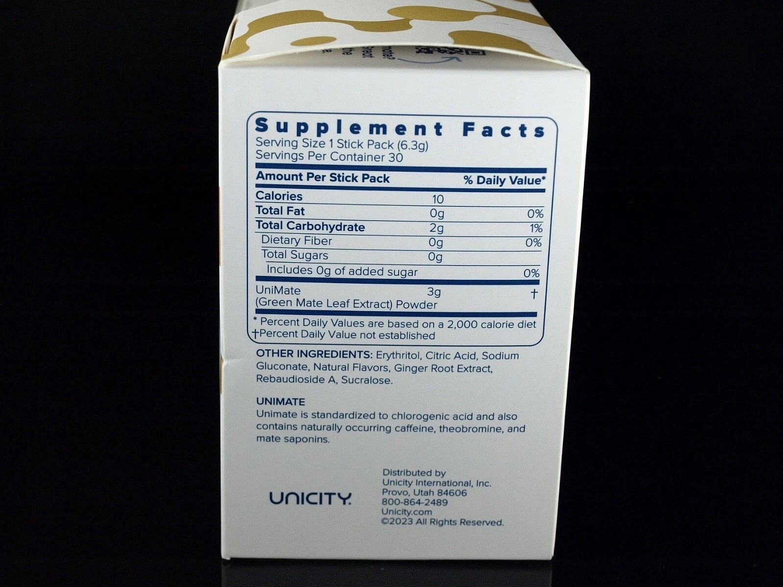 Unicity Unimate Lemon Ginger Box of 30 Sachets – Exp 02/2027