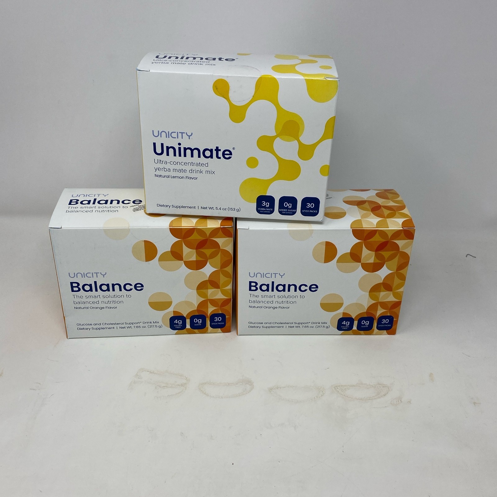 Unicity Feel Great Pack Orange Balance 60 + Lemon Unimate 30 (3-Box)