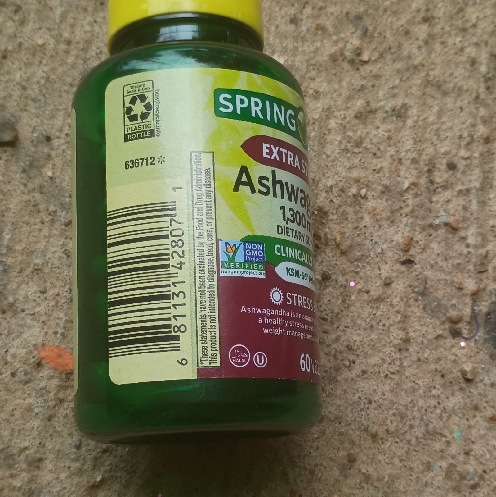 Spring Valley Extra Strength Ashwagandha 1300mg 60 Capsules Non-GMO Vegetarian
